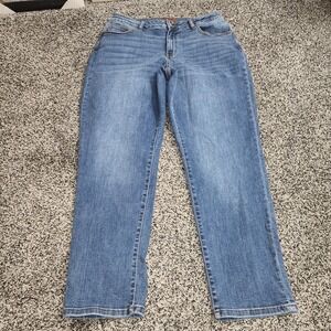 Judy Blue Boyfriend Fit /Straight Leg Jeans Clean Cut Women's Sz 14W, Stretch